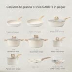 CAROTE Conjunto de 21 panelas e frigideira antiaderente - Imagem 2
