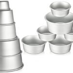 12 Peças set Alumínio Round Cake Pans Bakeware Sets com 4 polegadas, 6 polegadas, 8 polegadas, 9 polegadas, 10 polegadas