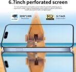 Qimhai ip15pro desbloqueado telefone móvel 6.7 Polegada 4g android 4gb ram + 128gb rom duplo sim - Imagem 6