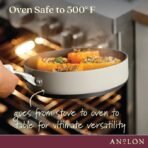 Anolon Achieve Conjunto de panelas e frigideiras antiaderentes anodizadas rígidas, 10 peças - prata - Imagem 6
