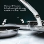 Hestan - Coleção ProBond Conjunto profissional de panelas antiaderentes TITUM de aço inoxidável