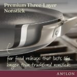 Anolon Achieve Conjunto de panelas e frigideiras antiaderentes anodizadas rígidas, 10 peças - prata
