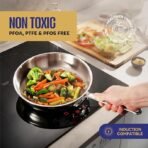 LEGEND COOKWARE Conjunto de panelas de aço inoxidável | 5 camadas, 14 peças, indução, não tóxico, seguro para forno | Melhor 18/8 totalmente revestido - Imagem 2