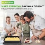 NutriChef Conjunto de assadeiras empilháveis de 8 peças