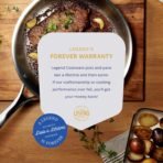 LEGEND COOKWARE Conjunto de panelas de aço inoxidável | 5 camadas, 14 peças, indução, não tóxico, seguro para forno | Melhor 18/8 totalmente revestido - Imagem 7