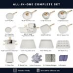 Home Hero Conjunto de panelas e frigideiras antiaderentes Creme - Imagem 2