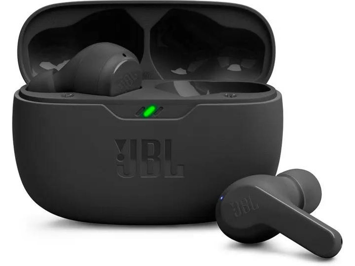 ff5b01f16dddc7df279533f12f08f5e2f96fb153.jpg Auriculares Bluetooth True Wireless JBL Wave Beam (In Ear - Microfone - Preto) - Imagem 1