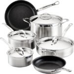 Hestan - Coleção ProBond Conjunto profissional de panelas antiaderentes TITUM de aço inoxidável